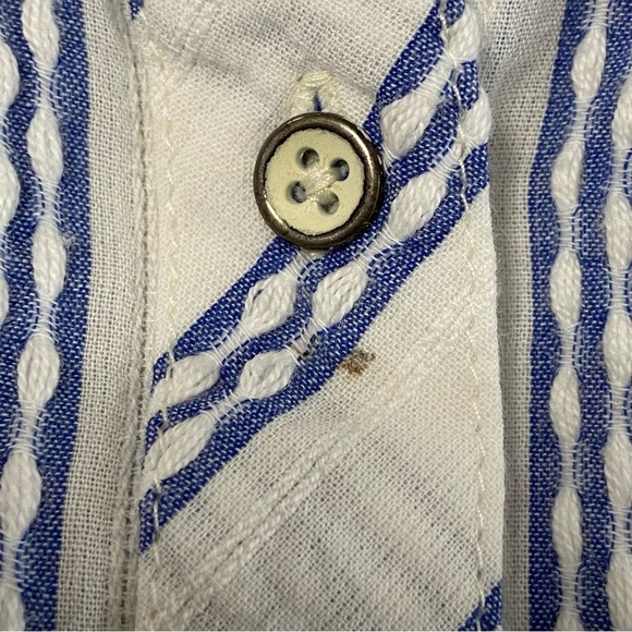 ARIAT / Blue and White Striped Embroidered Long Sleeve Button Down Shirt Size XL - Picture 13 of 13
